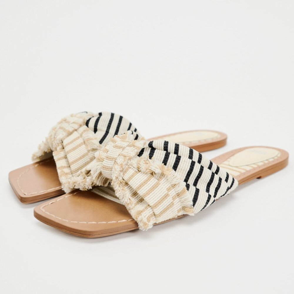 FLAT FABRIC SANDALS - Picture 3 of 5